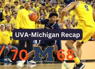 #3 UVA Comes Back to Beat Michigan 70-68