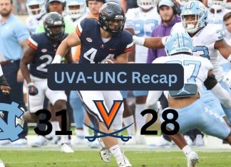 UVA Football Drops Close One to #17 UNC