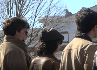 Timothee Chalamet as Bob Dylan Lookalike Contest